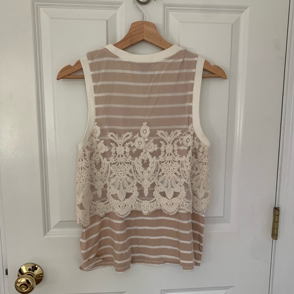 Anthropologie Lace Stripe Tank - Picture 5 of 7